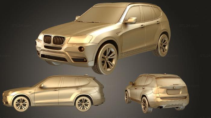 Автомобили и транспорт (BMW X3 2011, CARS_0804) 3D модель для ЧПУ станка
